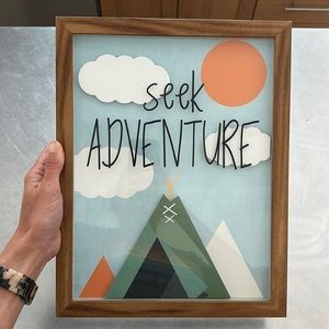 Seek adventure wall art by pillowfort